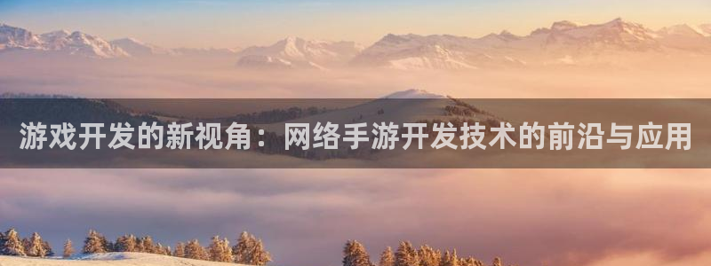 28大神官网：游戏开发的新视角：网络手游开发技术的前沿与应用